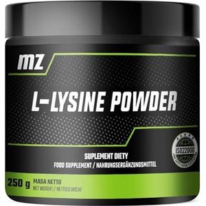 L-Lysine poeder 250g - Pure L-lysine HCI 1000 mg per portie - 250 porties per verpakking - Aminozuursupplement - Veganistisch en zonder toevoegingen - by MZ