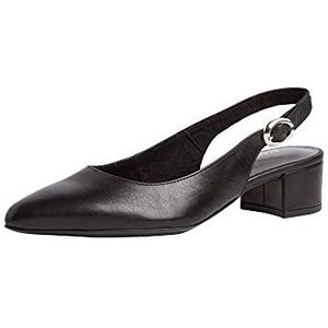 Tamaris Dames slingpumps, dameshakschoenen, Touch-it-voetbed, zwart leder, 41 EU