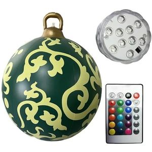 60 cm Kerstbal Ornamenten Outdoor Indoor Lichtgevende LED Kerst Decoratie Bal Ballon Opblaasbare Speelgoed Bal Kerstmisgift-U-60cm