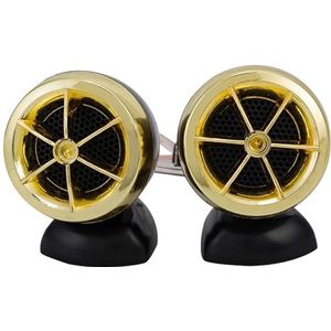 Tweeter auto Tweeters voor auto Zwart/Goud/Zilver Universeel Paar 1200W Auto Mini Dome Tweeters Met 98dB Gevoeligheid Auto Tweeters(Gold)