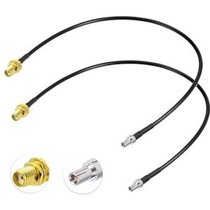 Eightwood 4G LTE Antenne SMA naar TS9 Kabel - 30cm RG174 2st voor HSDPA 2G 3G Router UMTS Mobiel Breedband