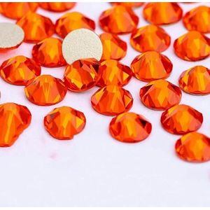 2088 DIY kristal nageldecoraties zonder hotfix, 8 grote en 8 kleine strass steentjes, platte achterkant, plaknagels voor nagelkunst - hyacint - SS10-1440 stuks