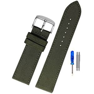 Horlogebandjes voor mannen en vrouwen, horlogeband 18-24 mm huidvriendelijke nylon canvas horlogeband ademend slijtvast horlogebandaccessoires for klassiek analoog horloge, wijzerplaat quartz horloge