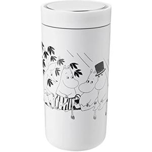 Stelton Mug To Go Click Moomin Soft White, drinkbeker, roestvrij staal, kunststof, wit, 400 ml, 1371-5