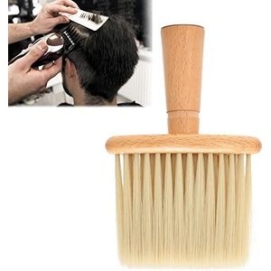 Plumeau borstel voor de hals, nylon haarborstel, praktisch en comfortabel voor gezichtsreiniging, voor kapsalon thuis (beige)