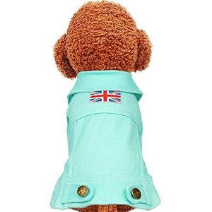 YABAISHI Kleding Hond Kleding Candy Color Mode Denim Kleding for huisdieren T-shirt Tops (Color : Green, Size : XS)