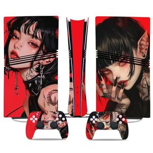 Anti Kras Voor PS5 PRO Skin Digital Edition Console En Controller Vinyl Cover Skins Wraps Krasbestendig, Compatibel Met Voor PS5 Digital Edition Pro 01073 Geen Schuimvorming