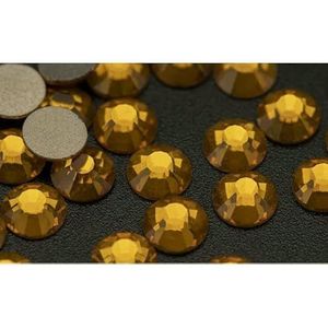 Non Hot Fix Flatback Rhinestones en decoraties Crystal Nail Art accessoires Nagelsticker Glitter Steen Diamant DIY-006 Topaz-SS3 (1440 stuks)