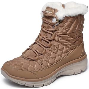 Skechers Easy Going-Game Hour dameslaarzen, kort, bruin, maat 35,5, Bruin, 35.5 EU