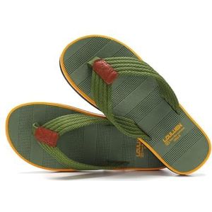 Pantoffels, Zomerslippers for heren - Comfortabele strandsandalen for buiten voor House Slides Douche Sandalen(Green,45 EU)