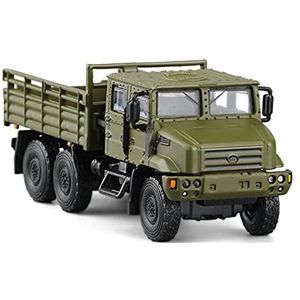 Voor Legering Militaire 1:64 Vrachtwagen Gegoten Model Auto, Groene Legering Afgewerkt Schaalmodel Speelgoed Miniatuur auto (Color : B)