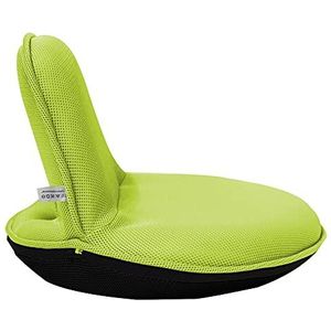 Rebecca Mobili Opklapbare fauteuil, vloerstoel, mesh polyester, groen zwart, yoga lezen, kamer kamer - afmetingen: 44 x 52 x 50 cm (hxlxp) - artikel RE6677