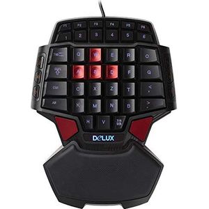 1 Pc Portable 41-Key Bedraad Single-Handed Keyboard