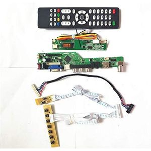 Voor B154EW04 V0 V1 V6 LCD panel monitor LVDS 1CCFL 30Pin T.V53 drive kaart board HDMI VGA USB AV toetsenbord+Remote+Inverter DIY kit (B154EW04 V1)