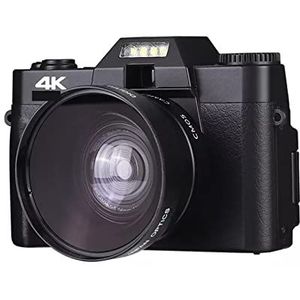 Videocamera Vlogcamera Recorder 48MP digitale camera 3""Flip Screen Selfie Camcorder 4K Web Cam Vintage Vlog Videorecorder Streaming Camcorder(No TF Card,With Lens)