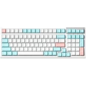 QPSJXN FL100 mechanisch toetsenbord met drie modi, RGB HOT-SWAPABLE 2,4G Wireless Bluetooth en bedraad compatibel met Windows (Marshmallow)