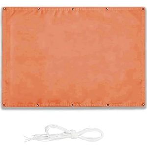 Zeil Zonnescherm Rechthoek Waterdicht, 100% Polyester Uv-Bestendig 3×5MRechthoekig Zonnezeil met oogje en touwen voor tuin, broeikas, tuinhuisje huisdieren, Oranje