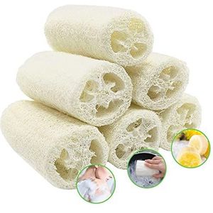 WERTYT 6 stuks luffa-spons, 10 cm luffa-komkommer verwijderen, dead skin voor lichaamsverzorging, decoratie, keukenscrubber en luffazeep