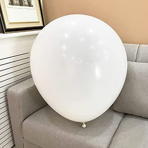 Witte latex ballonnen van 8 cm, 8 stuks helium gigantische ballonnen voor verjaardag/bruiloftsfeest/festivals/evenementdecoraties (91,4 cm x 8 stuks)