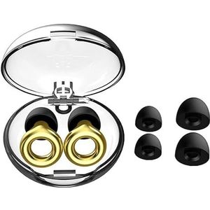 Oordopjes, gebeurtenissen en geluidsgevoeligheid, 18dB ruisonderdrukking, aanpasbare pasvorm, kleurrijk (goud)