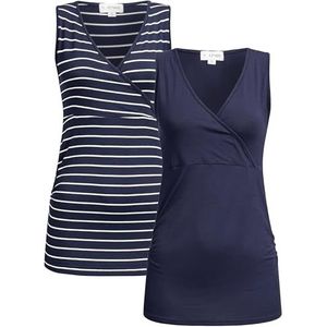 Herzmutter zwangerschaps- en voedingstop - 6700 (Blauw | Blauw-gestreept, M)