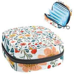 Leuke naadloze bloemen maandverband opbergtas grote menstruatie cup zakje met rits, menstruatie pads tas winkel panty voeringen tampons voor meisjes vrouwen