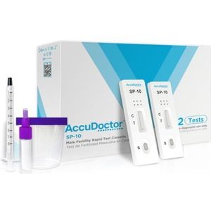 2x Accudoctor Spermatest Mannen – 2x Sneltest Spermakwaliteit | Vruchtbaarheidstest Thuisgebruik | Kinderwens Zelftest | Sperma Analyse Test | CE-gecertificeerd