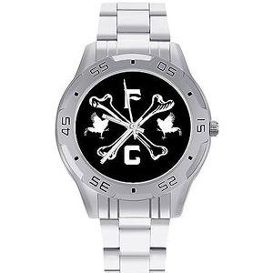 The Fighting Cocks Herenhorloge, modieus, sporthorloge, zakelijke horloges met roestvrijstalen armband, Stijl, regular