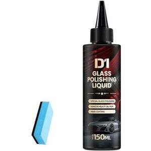 Verwijderaar Van Oliefilms Van Autoruiten - Polijstmiddel for Glas, Polijstvloeistof for Glas D1, Reiniger En Poetsmiddel for Autoruiten - Hydrofobe Anti-condens Coatingspray, Verwijdert Wervelingen(1