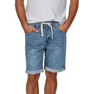 riverso RIVPaul Korte jeansshort voor heren, stretch, korte broek, regular fit, bermuda shorts, zomer, denim, effen, zwart, blauw, grijs, 30, 31, 32, 33, 34, 36, 38, 40, 42, 44, 46, Light Blue Denim