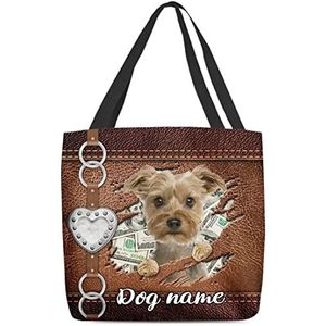 177 Shopper Bag Gepersonaliseerde Yorkshire Terrier Hond Womens Handtas Waterdichte Schoudertas Grote Dagelijkse Tas Voor Yoga, Gym, Vakantie, 15X50X40cm, Draagtas2256, 15x50x40cm