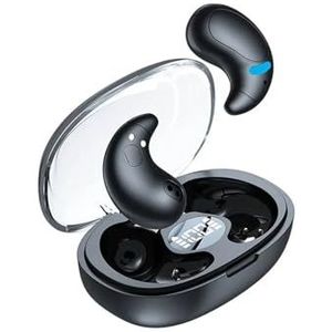 Gaming oordopjes M96 Mini Invisible Sleep Earphone TWS Hoofdtelefoon Bluetooth 5.3 Headset Verborgen Oordopjes IPX5 Waterdicht Voor IPhonees In Ear Hoofdtelefoon(Black)