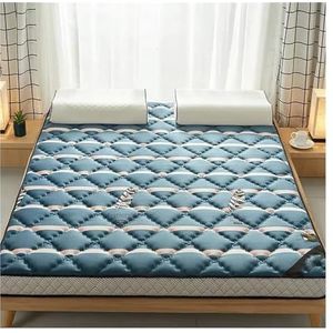 Kingsize Matrastopper, Latex Traagschuimmatras, Studentenslaapzaalmatras, Enkele Dubbele Matras, Huishoudelijke Tatami-matras (Color : Blue, Size : 120 * 190CM*10CM)