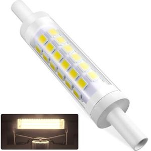 R7S led 78 mm, natuurlijk wit 4000 K 7 W ledlampen dimbaar R7S 700 lm AC 220-240 V, komt overeen met 70 W halogeenlampen J78 R7S