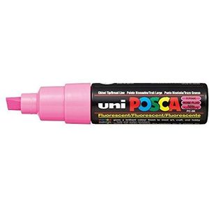 UNI-BALL POSCA PC8K Marker, brede punt, afgeschuind, 8 mm, neonroze