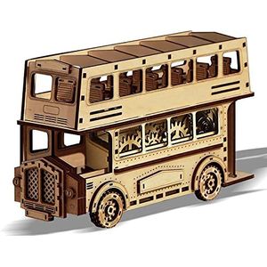 3D-puzzel 3D houten puzzel DIY-modelbouwpakketten, vrachtwagenpuzzel for volwassenen Modelbouwpakket-cadeau for verjaardag/vaderdag (kleur: Shotgun Rubber Band Gun) (Color : Double Decker Bus)