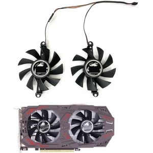 75MM P106-100 Koelventilator voor kleurrijke GTX 960 950 1060 1050Ti GTX960 GTX950 GTX1060 iGame GAMING Video Grafische kaartventilator(Black 2-Fan Round)