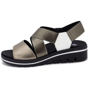 PieSanto - 240787 sandalen met uitneembare binnenzool van nertsmetaal voor dames, Vison 36395, 43 EU
