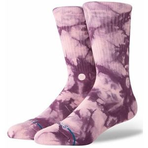 Stance Vastgebonden Crew Sokken Rose Roze Tie Dye Patroon Kalf, Rosé, Large