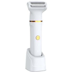 Scheerapparaat voor dames, 3-in-1 intiem scheerapparaat voor vrouwen, voor benen, armen, oksels en bikinizone, oplaadbaar met USB-laadstation, waterdicht, voor nat en droog gebruik, elektrisch
