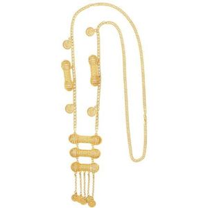 Ketting Riemen Gouden Munten Schouder Kettingen Body Chain Jurk Body Sieraden India Sieraden Accessoires Voor Vrouwen, metaal, Witte diamant