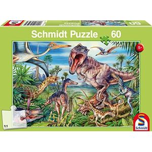 Schmidt - SCH-56193 - Bij de Dino's, 60 stukjes Puzzel - vanaf 3 jaar - dieren puzzel