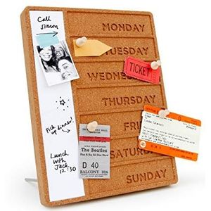 SUCK UK. Weekplanner. Medium cork