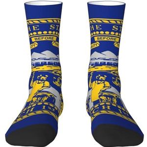 Evengigy Nebraska Vlag Grappige Sokken Crazy Fashion Cool Gepersonaliseerde Zachte Crew Sokken voor Mannen Vrouwen Unisex, Wit, One size