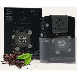 TEABALLS - Zwarte thee Earl Grey (1 x 6g) | 120 teaballs | voor ca. 30-60 kopjes thee | 100% zuiver plantenextract | Bekend van: HET DING VAN HET JAAR