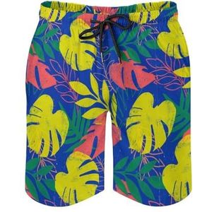SANYJRV Hawaii sneldrogende zwembroek voor heren (mesh voering), strand tropische casual shorts, Kleur 7, 3XL