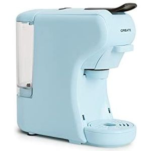 CREATE/POTTS/Express koffiezetapparaat Blauw/Klein, licht en compact, Instelbaar, Espressomachine met meerdere capsules