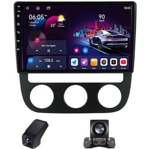 Autoradio,Android 13 geldt geldt voor Volkswagen Jetta 5 2005-2010 10 inch HD touchscreen autoradio met draadloze Carplay Android Auto Bluetooth stuurbediening Achteruitrijcamera(A,NF-6)
