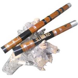 Beginner Bamboefluiten Dubbelgebroken Witkoperen Tweedelige Zwarte Hoornfluit Bittere Bamboefluit Voor Beginners Dwarsfluit(F Key)