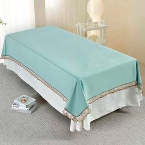 Green(n),120x220cm,LDLCYCN Massagetafel Bed Laken Herbruikbare Massage Bed Cover Laken Spa Bed Cover Met Kant Zachte Comfortabele Matrashoes Voor Beauty Tattoo Beschermende Massage Bed Cover